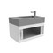 Castello Usa Amazon 30-inch White Left Vanity Set with Gray Top and Chrome Handles CB-MC-30W-CHR-2056L-GR - alternate 6